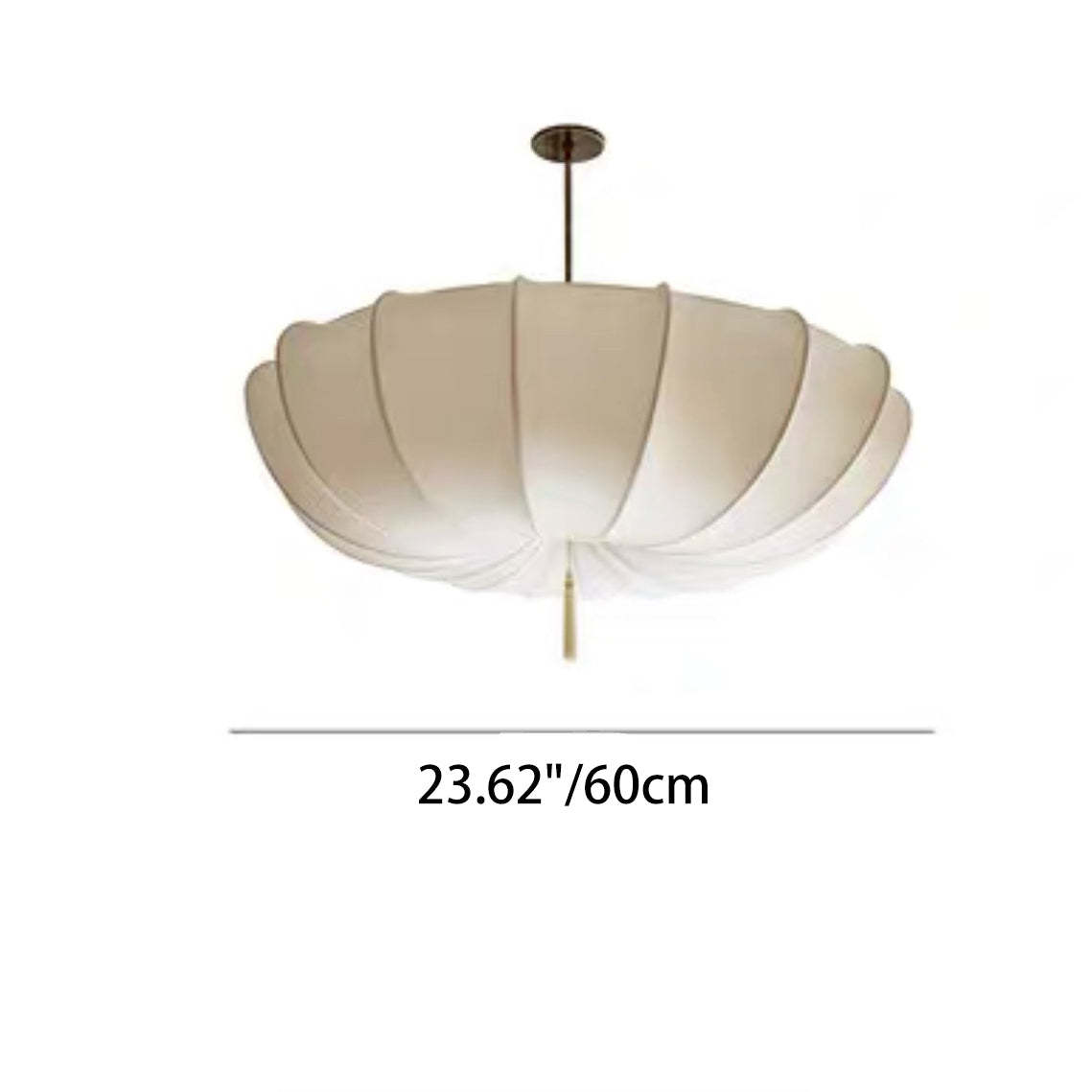 French Fabric Iron Pleated Tassel Chandelier