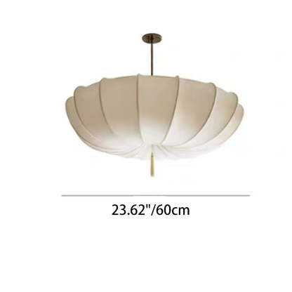 French Fabric Iron Pleated Tassel Chandelier