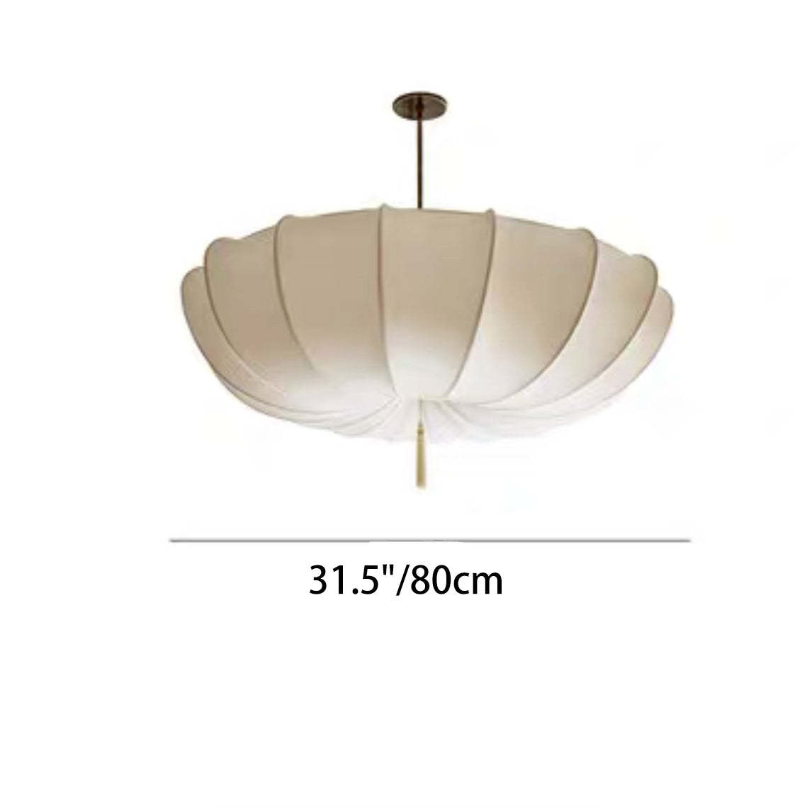 French Fabric Iron Pleated Tassel Chandelier