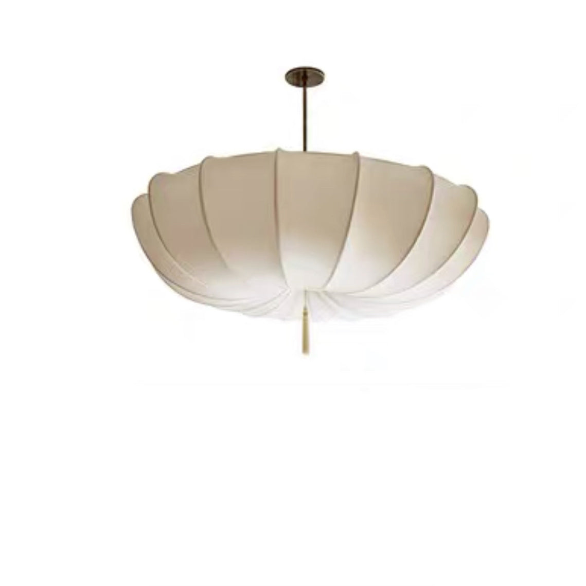 French Fabric Iron Pleated Tassel Chandelier