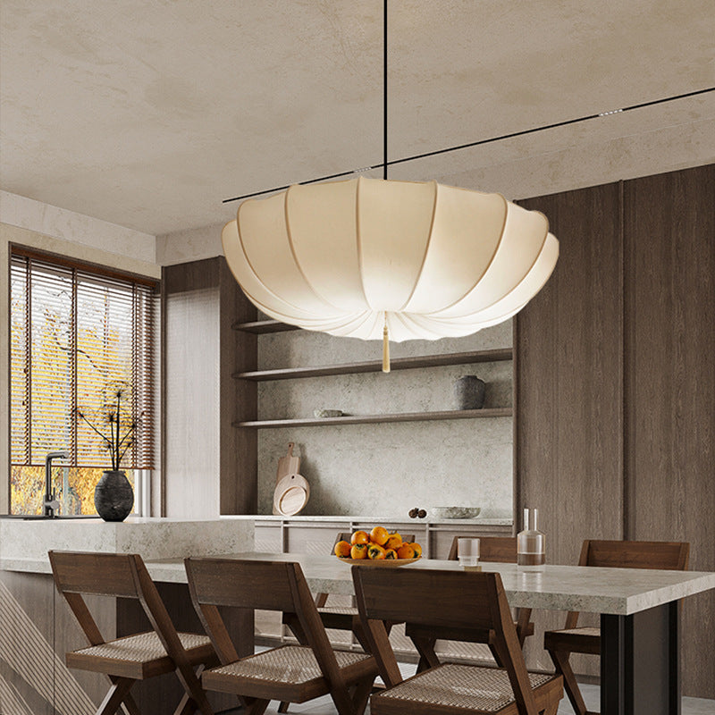 French Fabric Iron Pleated Tassel Chandelier