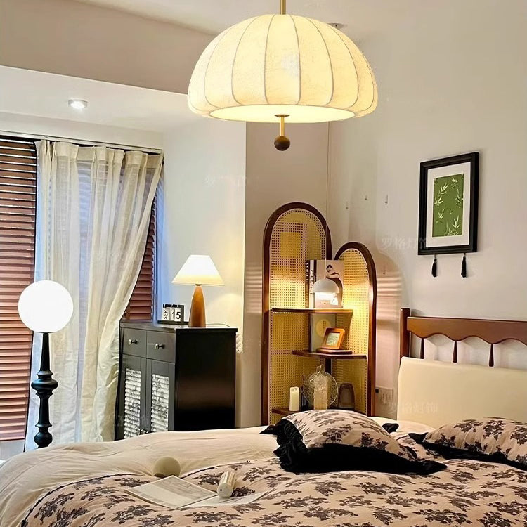 French Fabric Fan 3/5-Light Ceiling Light — 5 / Sand Nickel Color / 110V-120V For US/C