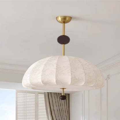 French Fabric Fan 3/5-Light Ceiling Light — 5 / Sand Nickel Color / 220V-240V For UK/AU
