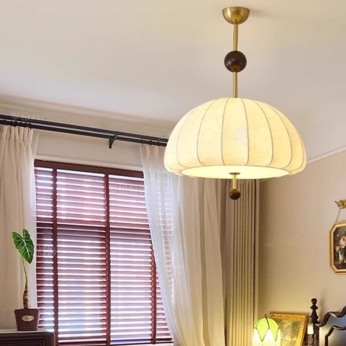 French Fabric Fan 3/5-Light Ceiling Light