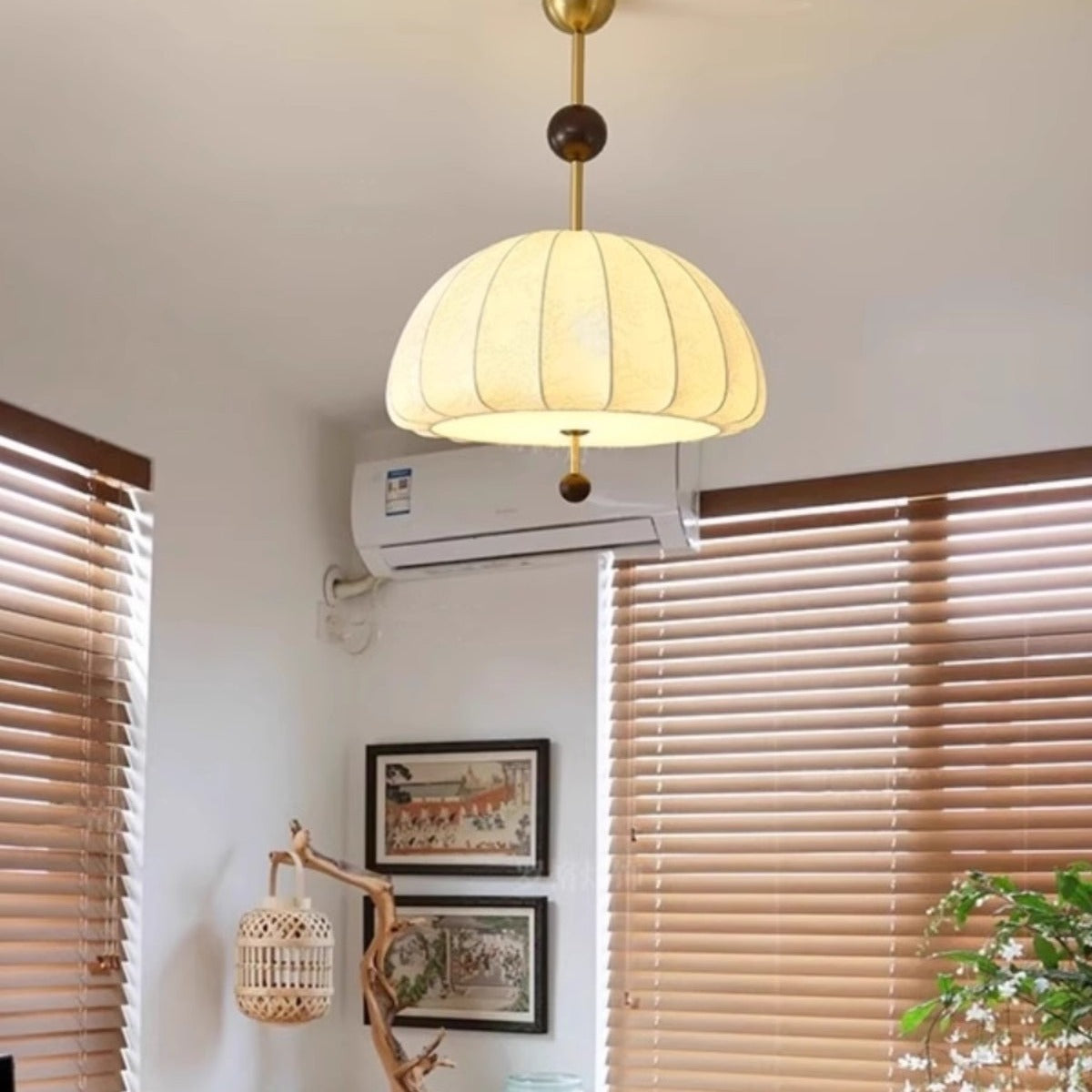 French Fabric Fan 3/5-Light Ceiling Light