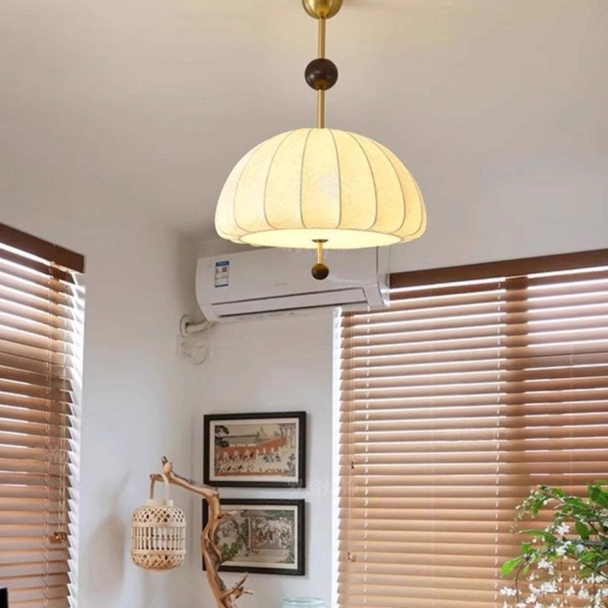 French Fabric Fan 3/5-Light Ceiling Light