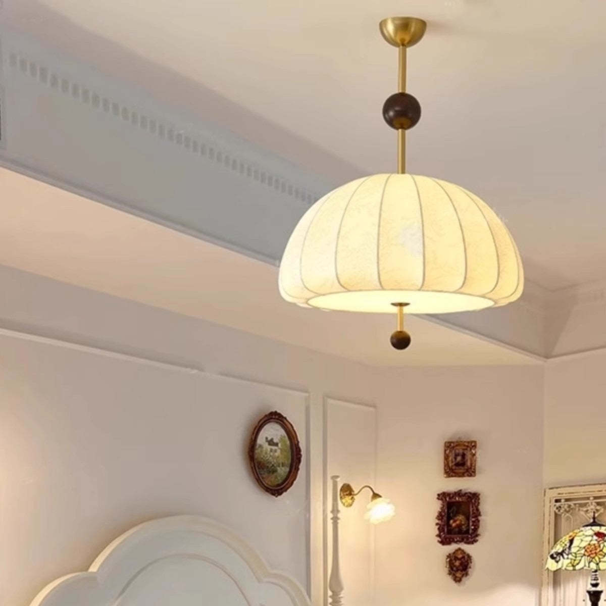 French Fabric Fan 3/5-Light Ceiling Light