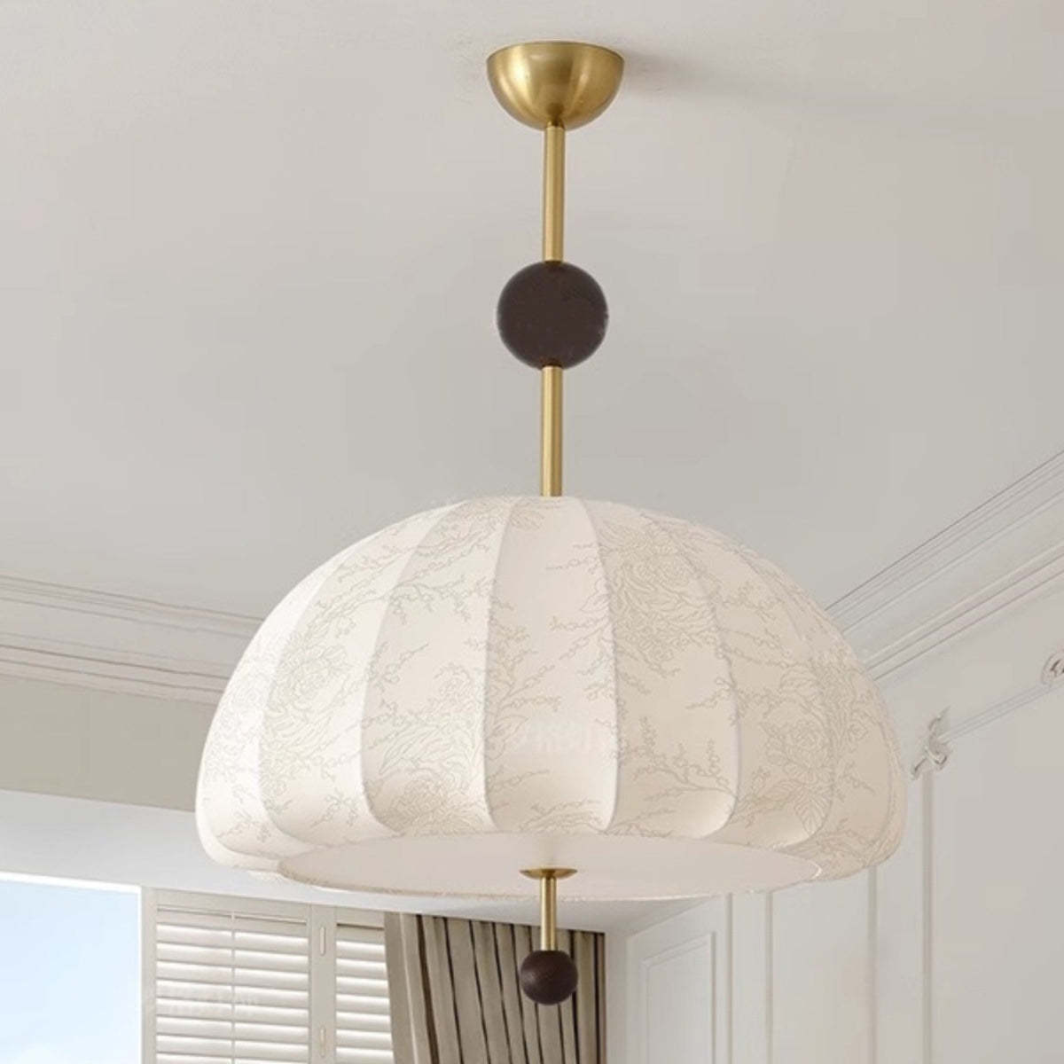 French Fabric Fan 3/5-Light Ceiling Light