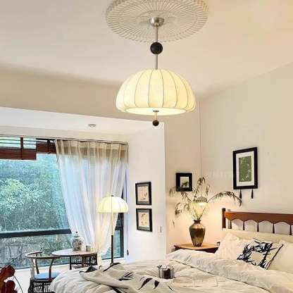 French Fabric Fan 3/5-Light Ceiling Light