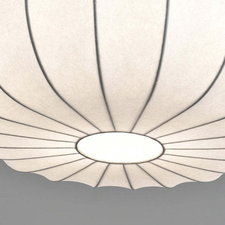 Japanese Faux Silk Iron Pumpkin Stripe Chandelier