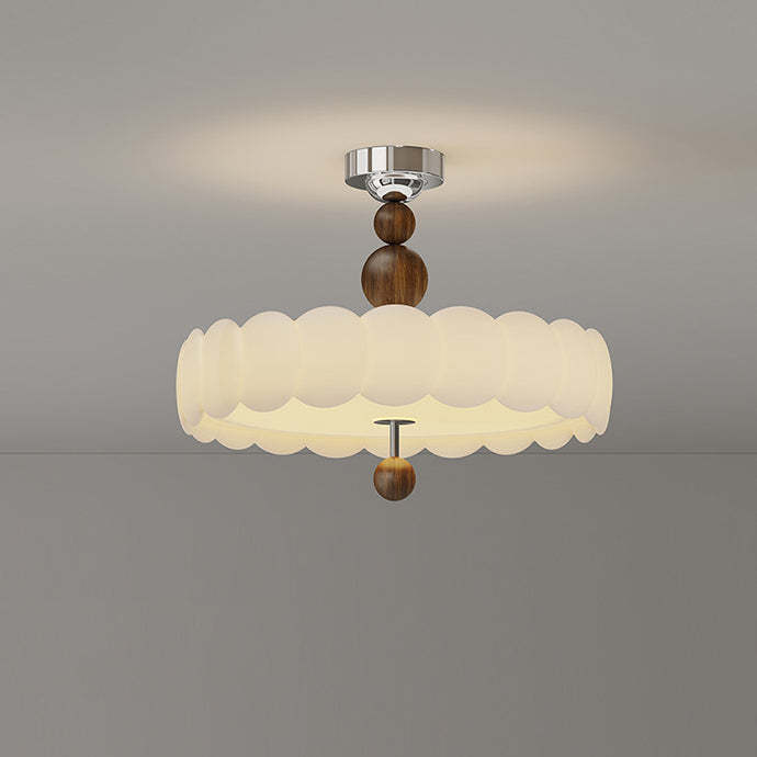 French Iron Cloud Wave LED Ceiling Light