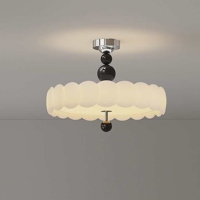 French Iron Cloud Wave LED Ceiling Light
