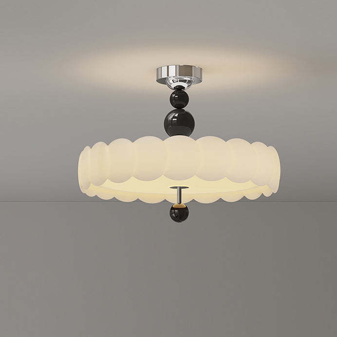 French Iron Cloud Wave LED Ceiling Light