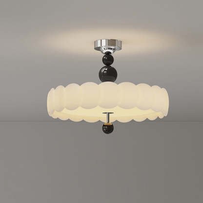 French Iron Cloud Wave LED Ceiling Light