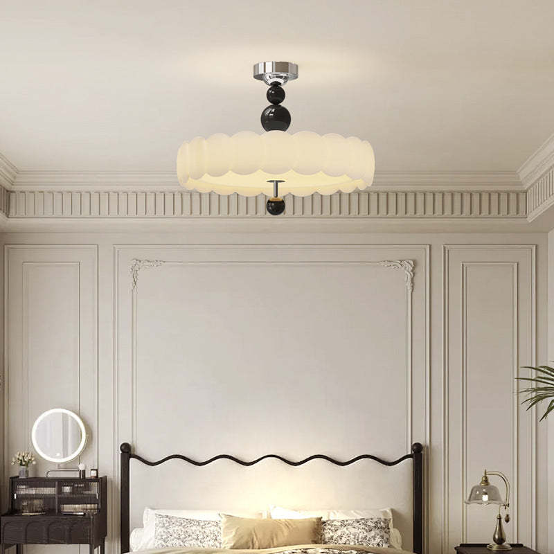 French Iron Cloud Wave LED Ceiling Light