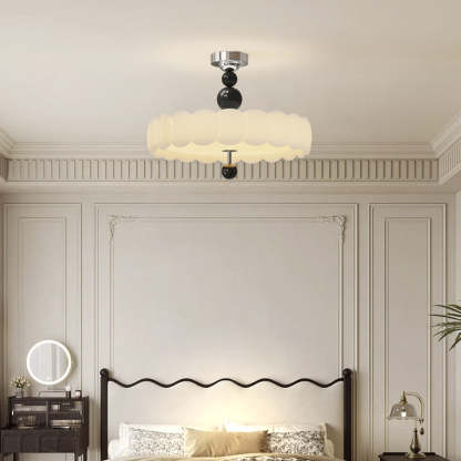 French Iron Cloud Wave LED Ceiling Light