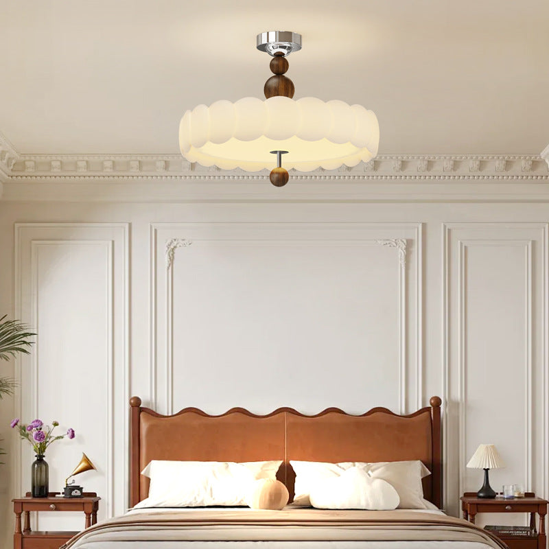 French Iron Cloud Wave LED Ceiling Light