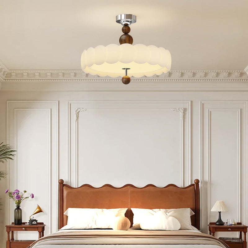 French Iron Cloud Wave LED Ceiling Light
