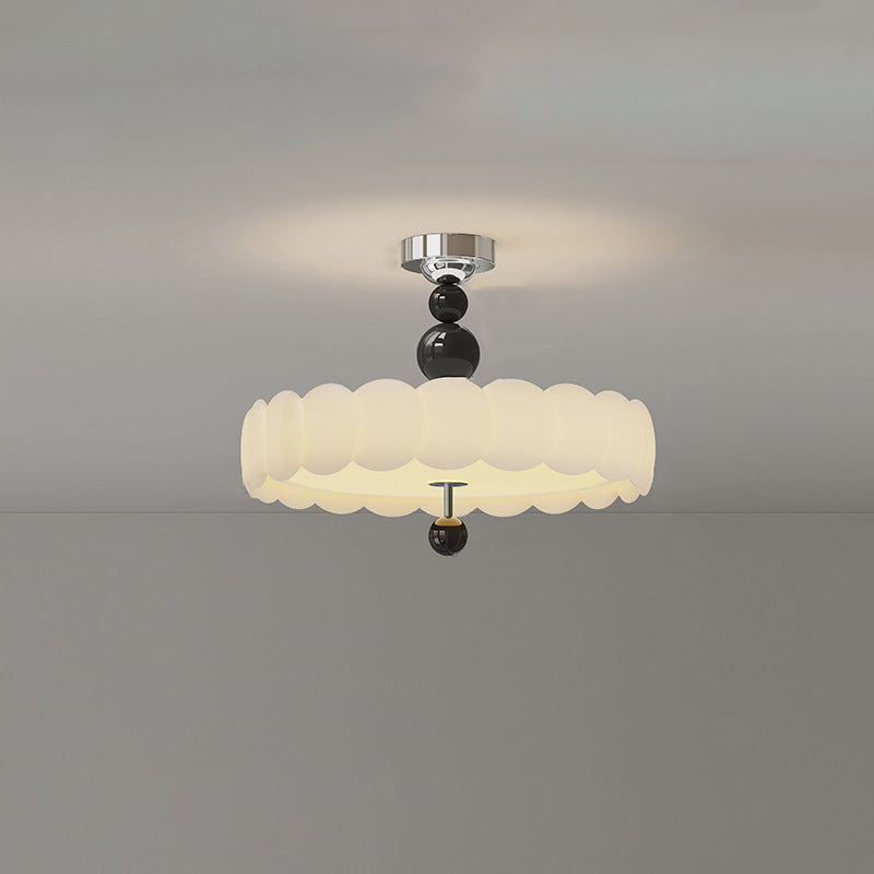 French Iron Cloud Wave LED Ceiling Light