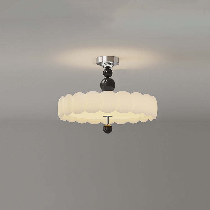French Iron Cloud Wave LED Ceiling Light