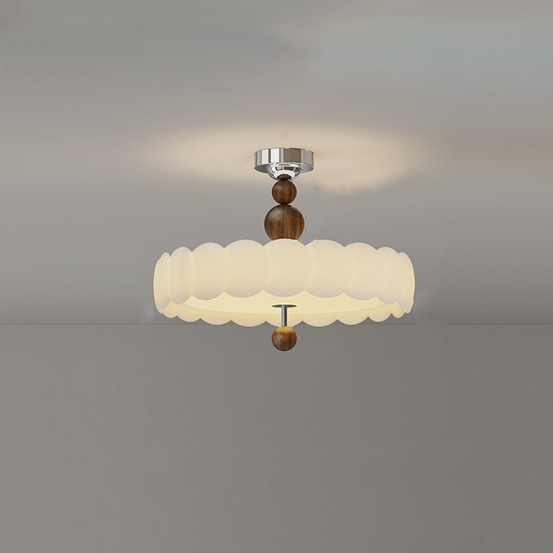 French Iron Cloud Wave LED Ceiling Light