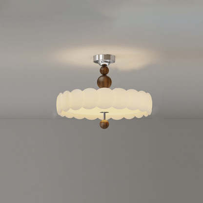 French Iron Cloud Wave LED Ceiling Light