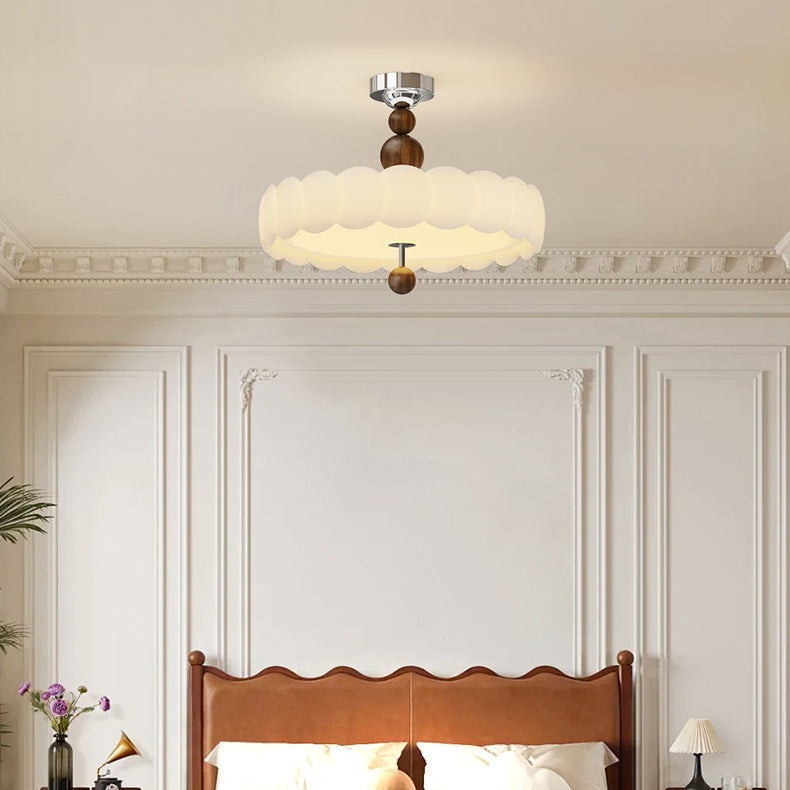 French Iron Cloud Wave LED Ceiling Light