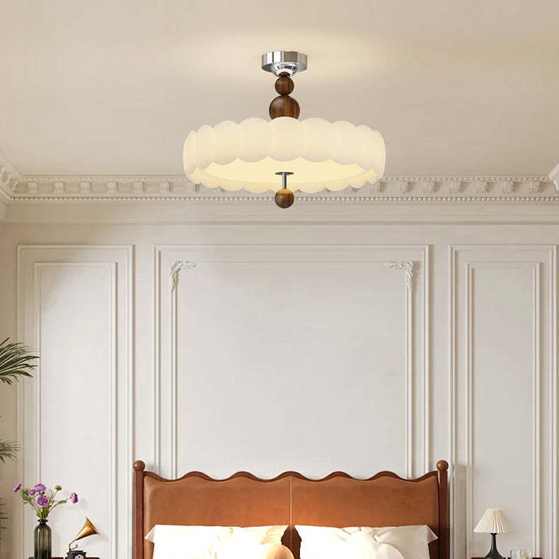 French Iron Cloud Wave LED Ceiling Light