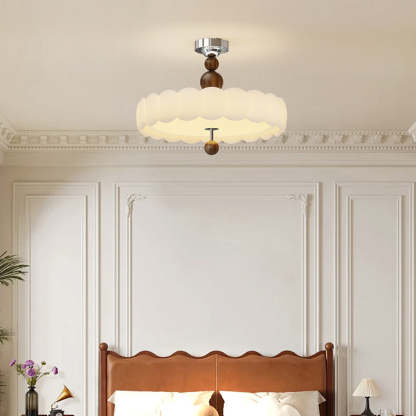 French Iron Cloud Wave LED Ceiling Light