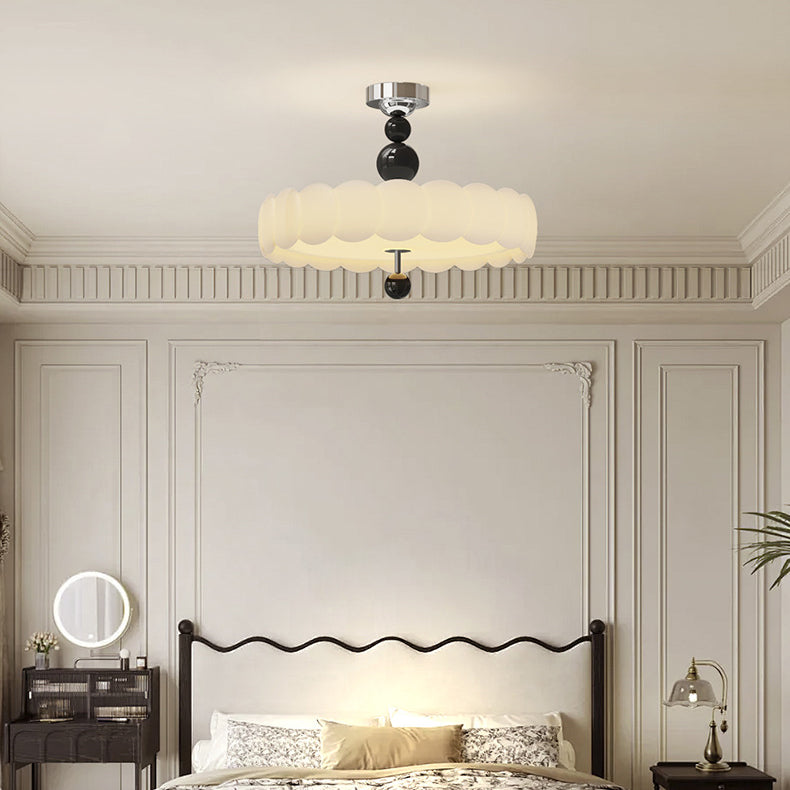 French Iron Cloud Wave LED Ceiling Light