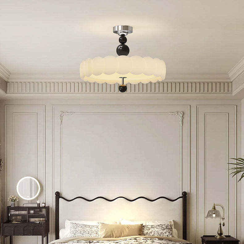 French Iron Cloud Wave LED Ceiling Light