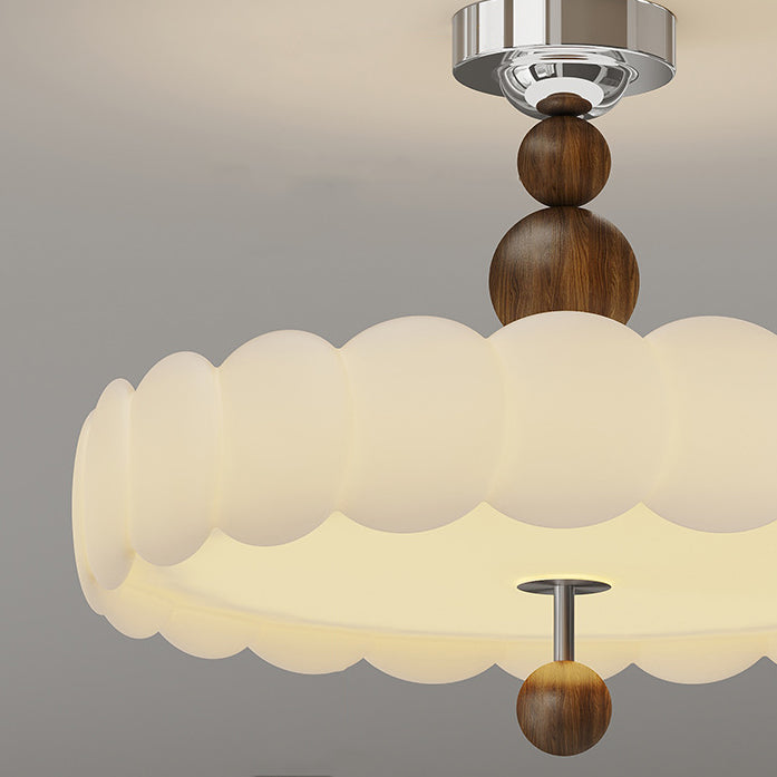 French Iron Cloud Wave LED Ceiling Light