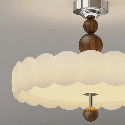 French Iron Cloud Wave LED Ceiling Light