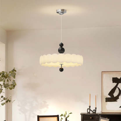 French Iron Cream Motion Globe LED Chandelier