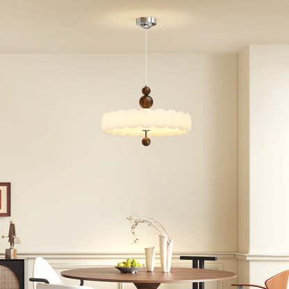 French Iron Cream Motion Globe LED Chandelier