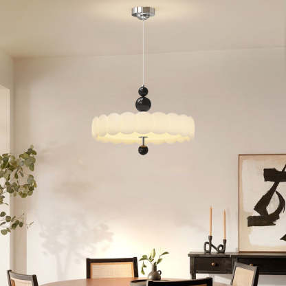 French Iron Cream Motion Globe LED Chandelier