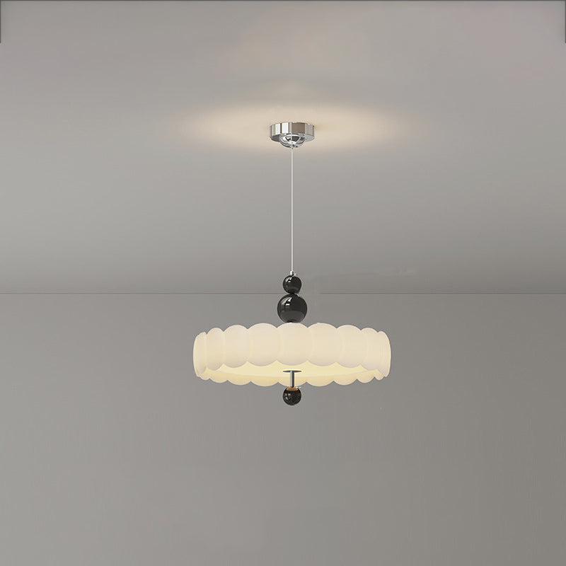 French Iron Cream Motion Globe LED Chandelier