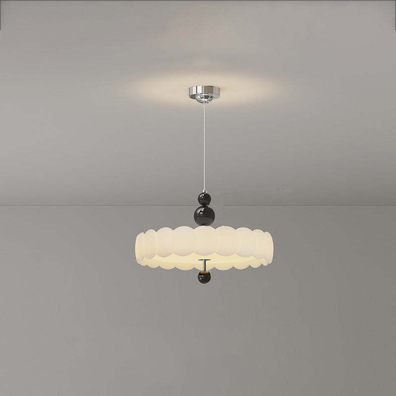 French Iron Cream Motion Globe LED Chandelier
