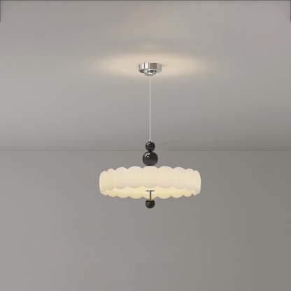 French Iron Cream Motion Globe LED Chandelier