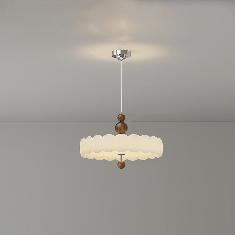 French Iron Cream Motion Globe LED Chandelier