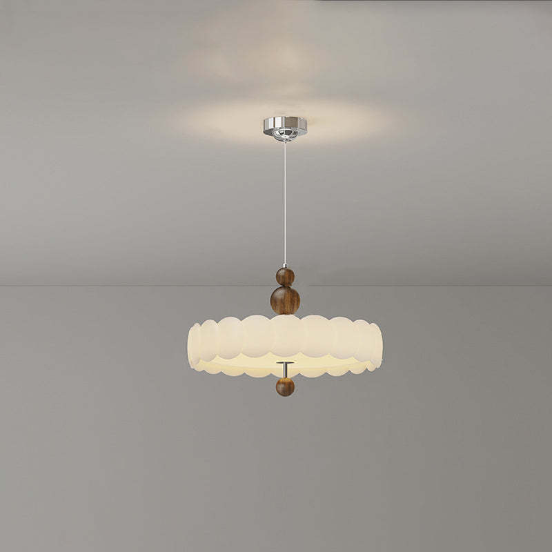 French Iron Cream Motion Globe LED Chandelier