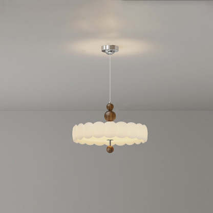 French Iron Cream Motion Globe LED Chandelier