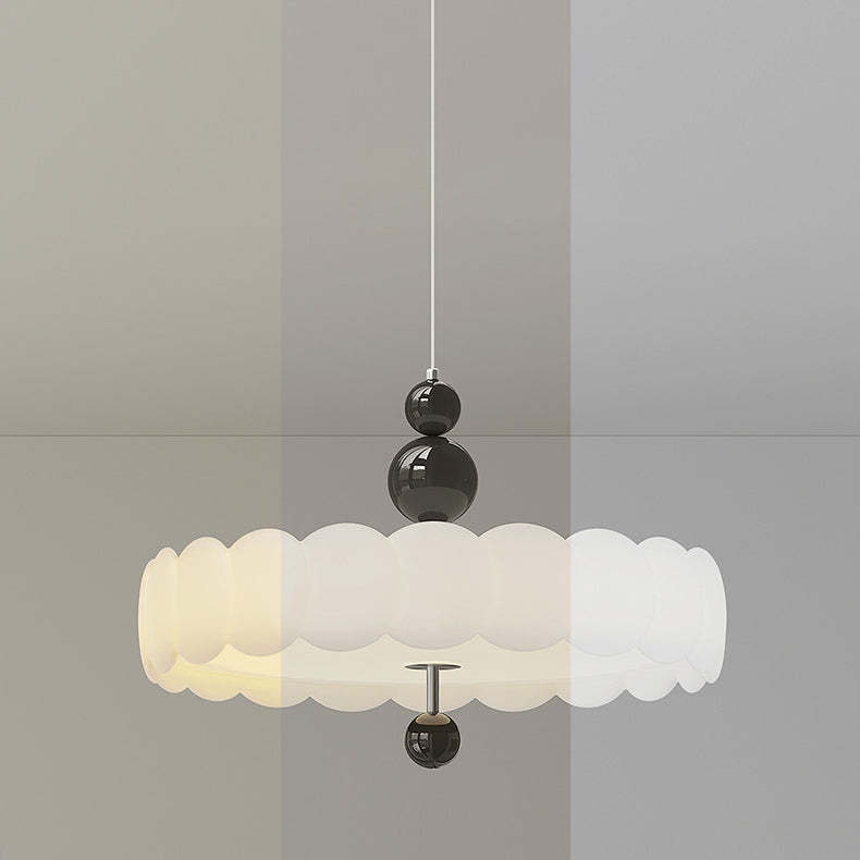 French Iron Cream Motion Globe LED Chandelier