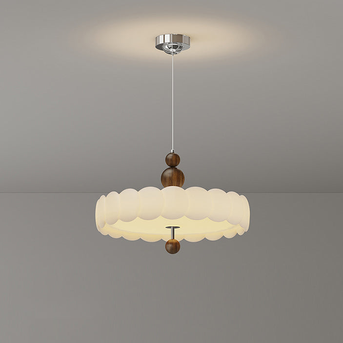 French Iron Cream Motion Globe LED Chandelier