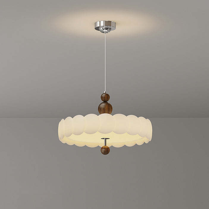 French Iron Cream Motion Globe LED Chandelier