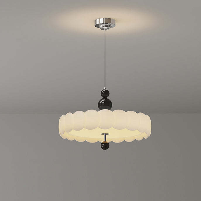 French Iron Cream Motion Globe LED Chandelier