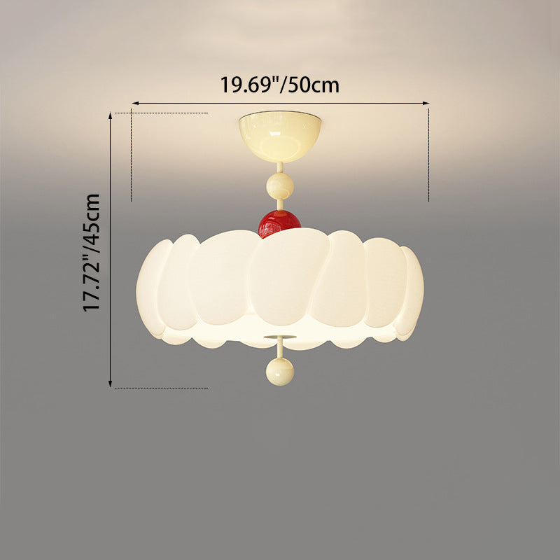 Scandinavian Iron Rippled Pumpkin Ceiling Light
