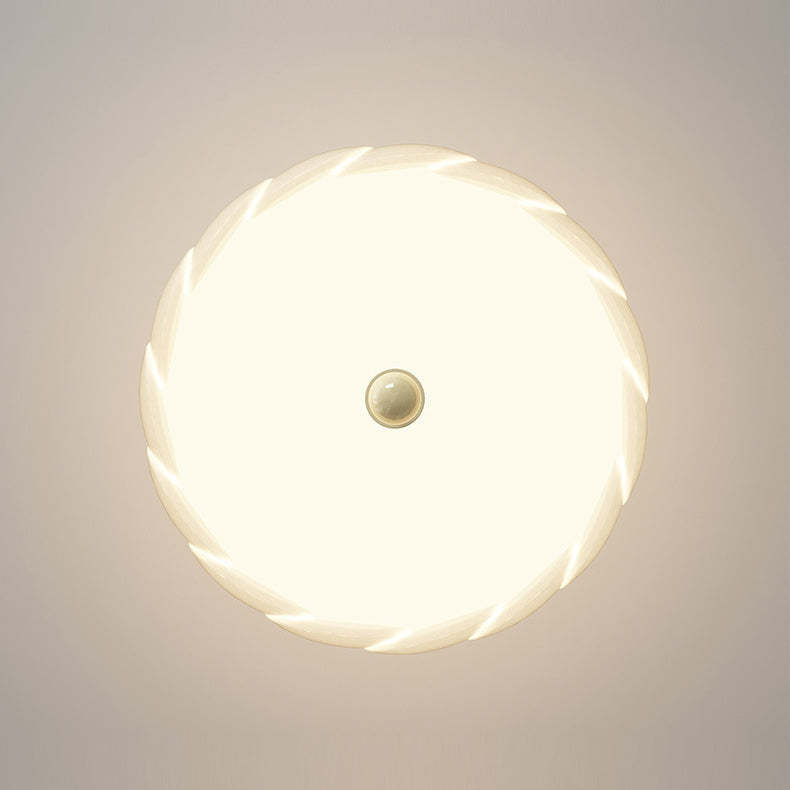 Scandinavian Iron Rippled Pumpkin Ceiling Light