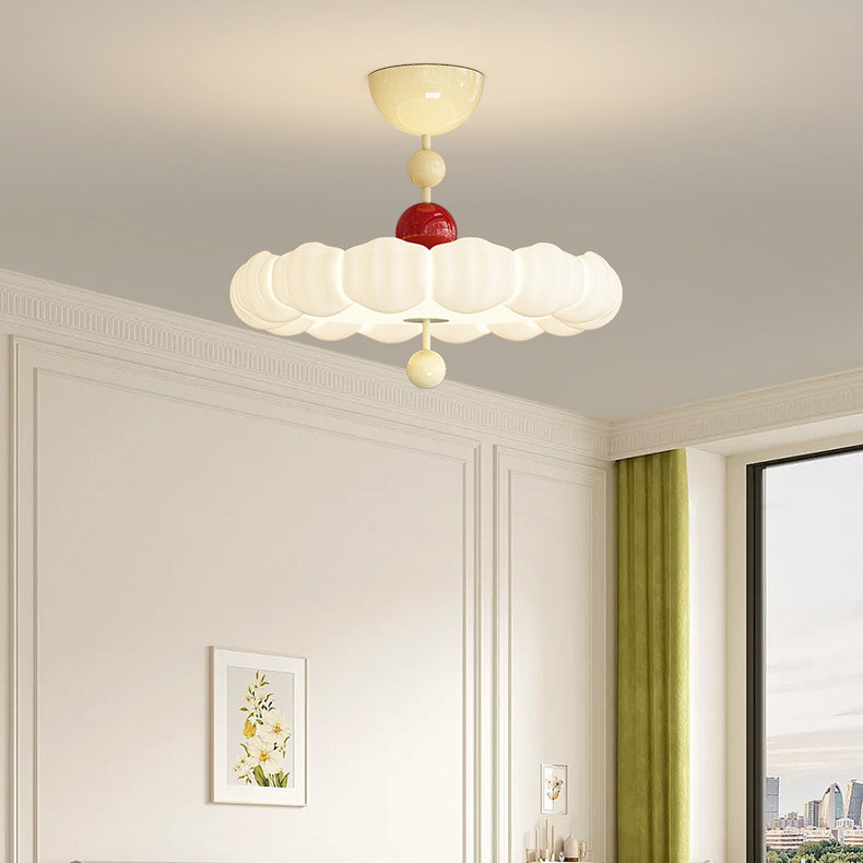 Scandinavian Iron Rippled Pumpkin Ceiling Light