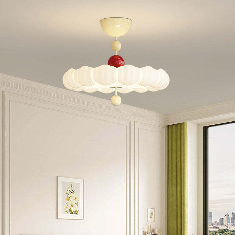 Scandinavian Iron Rippled Pumpkin Ceiling Light